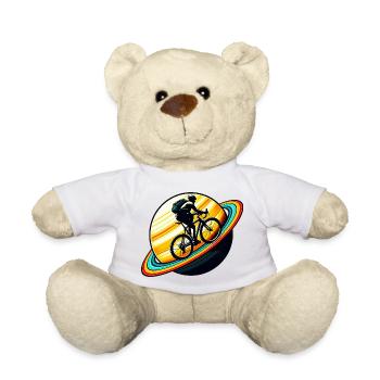 Radfahrer auf dem Saturn - Teddy - Weiß - Vorne