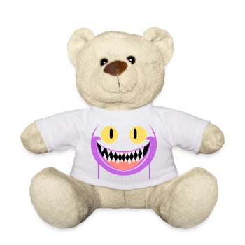 Creepy grin - Teddy Bear - white - Front