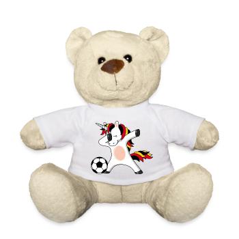 Licorne de football Allemagne Belgique Championnat d’Europe Coupe du monde - Nounours - blanc - Devant