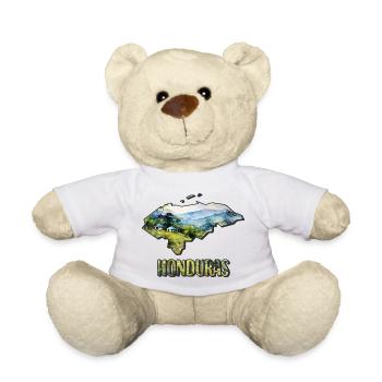 Aquarell Landkarte Honduras - Teddy - Weiß - Vorne