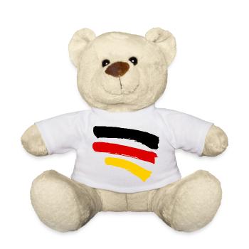 Deutschlandfahne - Style Streifen - Teddy - Weiß - Vorne