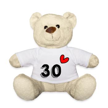 30. 30 YEARS. 30th ANNIVERSARY. 30 YEARS ANNIVERSARY. - Teddy Bear - white - Front
