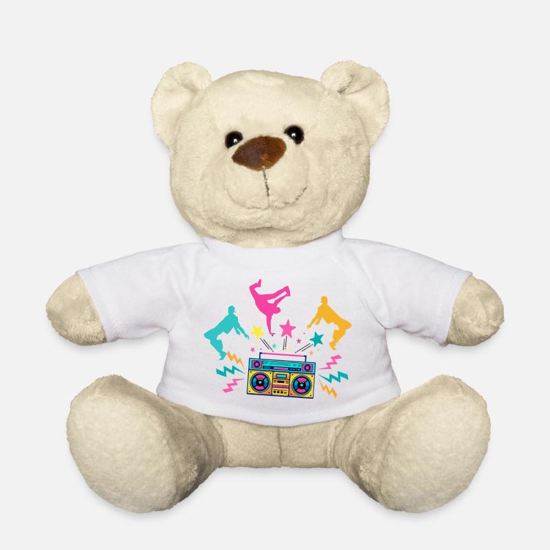 Boombox Neon Dancing Silhouettes - Nounours - blanc
