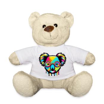 Koala with glasses - Teddy Bear - white - Front