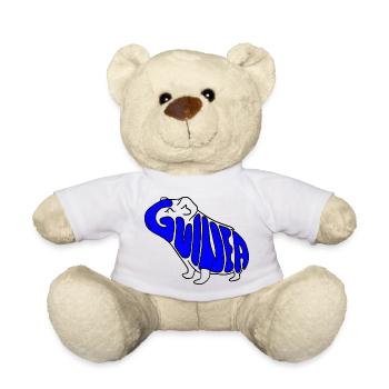 Cochon d’Inde bleu - Nounours - blanc - Devant