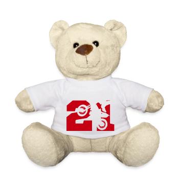 Moto 21 biker - Teddy Bear - white - Front