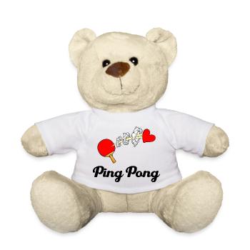 Table tennis Table tennis club Ping-Pong-Love - Nounours - blanc - Devant