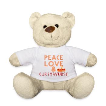Peace, Love & Currywurst - Teddy - Weiß - Vorne