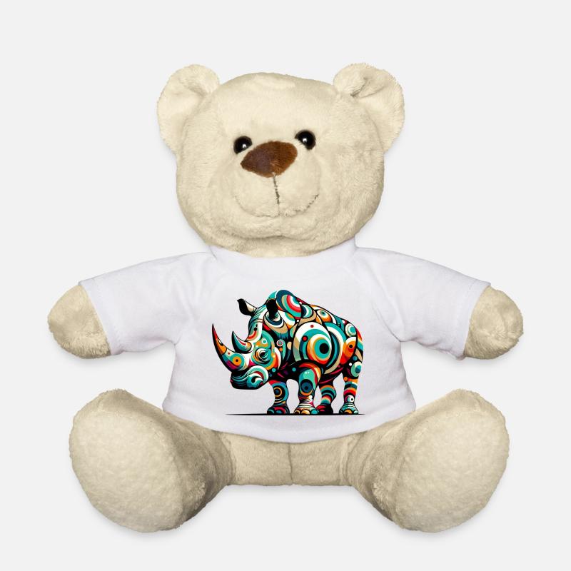 Rhinoceros - Teddy Bear - white