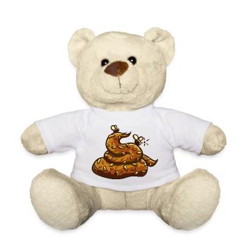 Poop pile Uahaha! - Teddy Bear - white - Front