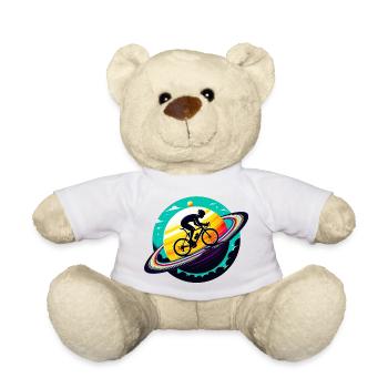 Radfahrer auf dem Saturn - Teddy - Weiß - Vorne