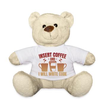 Jetez du café et écrivez du code - Nounours - blanc - Devant