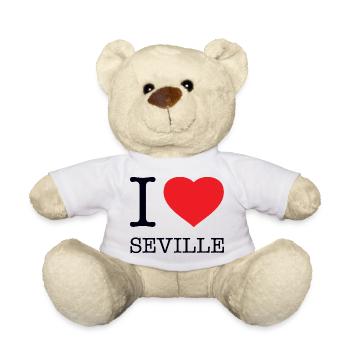 I LOVE SEVILLE Seville Spain - Teddy Bear - white - Front