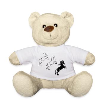 Draw me a black horse - Teddy Bear - white - Front