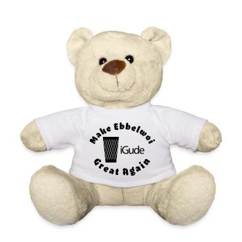 iGude Geripptes Great Again Ebbelwoi - Teddy - Weiß - Vorne