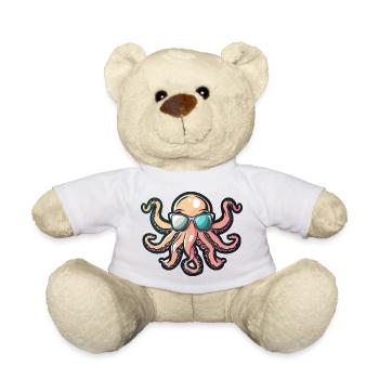 Oktopus Comic Cool - Teddy - Weiß - Vorne