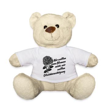 Wir wollen eure Blumen nicht - Teddy - Weiß - Vorne
