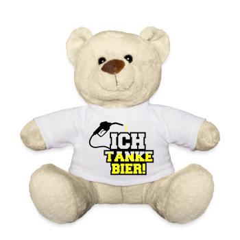 ich tanke bier 01 - Teddy - Weiß - Vorne