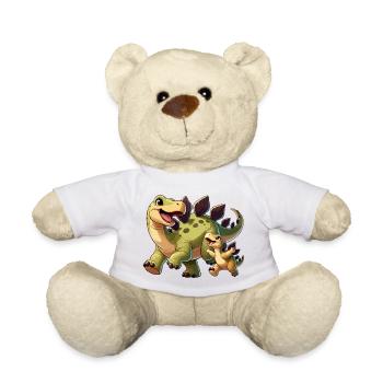 Stegosaurus mother and child - Teddy Bear - white - Front