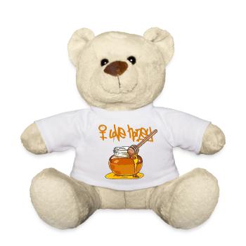 I love honey // Illustration - Teddy Bear - white - Front