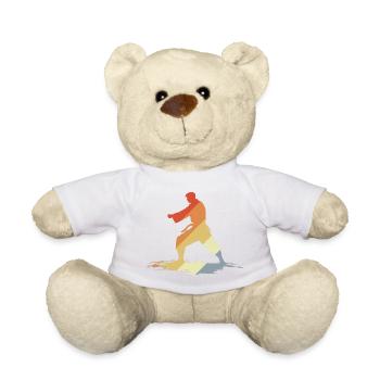Karate Guy Drawing Vintage - Teddy Bear - white - Front