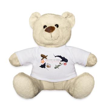 Tropical islands have my heart - Teddy Bear - white - Front