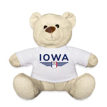 T-shirt de fan de l’Iowa – Votre État ! - Nounours - blanc - Devant