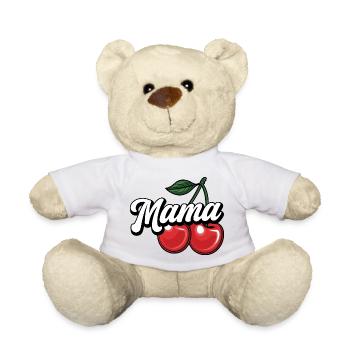 Mama Kirsche – Süßes & Stylisches Mama-Design - Teddy - Weiß - Vorne
