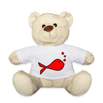 FISCH. SARDINE. APRILSCHERZ. MEER. OZEAN - Teddy - Weiß - Vorne
