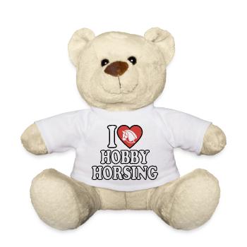 J’aime Hobby Horsing - Coeur - Hobby - Nounours - blanc - Devant