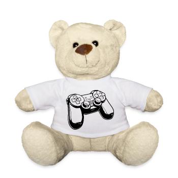 Dessin de manette de jeu - Nounours - blanc - Devant