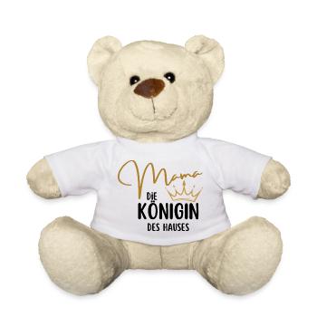Mama Queen – Elegantes Krönchen-Design | Muttertag - Teddy - Weiß - Vorne