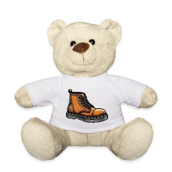 Boots in brown - Teddy Bear - white - Front