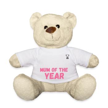 MUM OF THE YEAR - Teddy Bear - white - Front