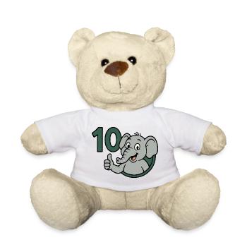 Trunk power with 10 - Teddy Bear - white - Front