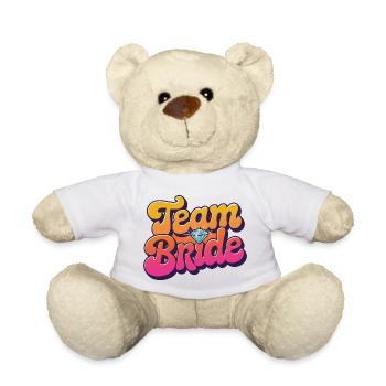 Team Bride-Retro Style-personalisierbar! - Teddy - Weiß - Vorne
