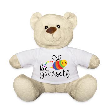 Mois de la fierté LGBTQ - Soyez vous-même - Nounours - blanc - Devant