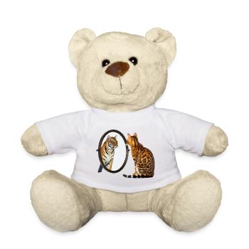 Believe In Yourself Cat – Unleash Your Inner Tiger - Teddy Bear - white - Front