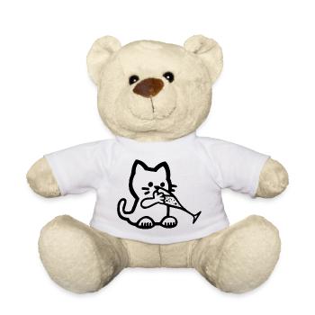 Durstiges Kätzchen - Teddy - Weiß - Vorne