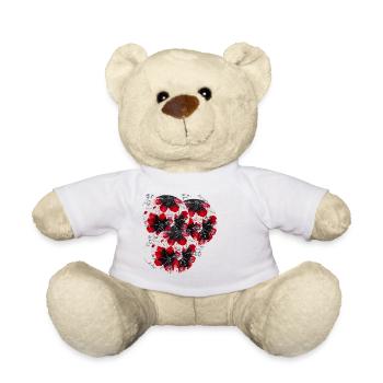 « Élégance intemporelle - peinte à la main par Martina Eßer - Nounours - blanc - Devant