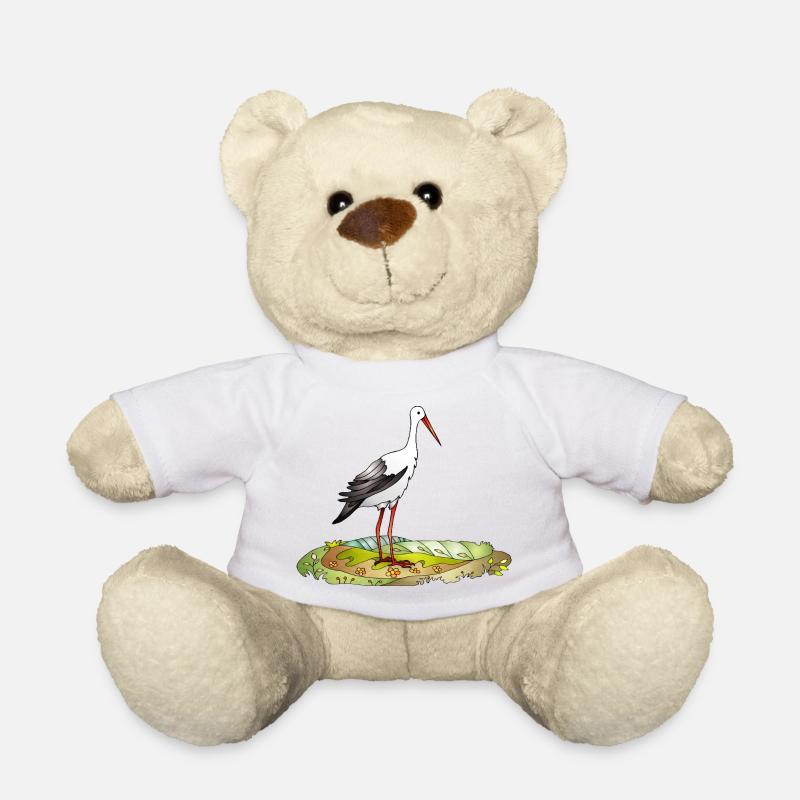 Cigogne - Nounours - blanc