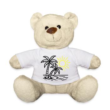 Insel Palmen Strand - Teddy - Weiß - Vorne
