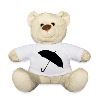 Classic Umbrella Silhouette - Teddy Bear - white - Front