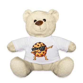 Chocolate Chip Cookie Cartoon Character - Teddy Bear - white - Front