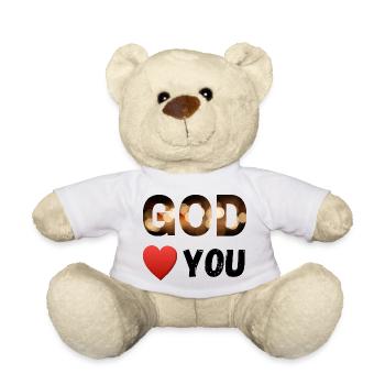 Gott liebt dich - Teddy - Weiß - Vorne