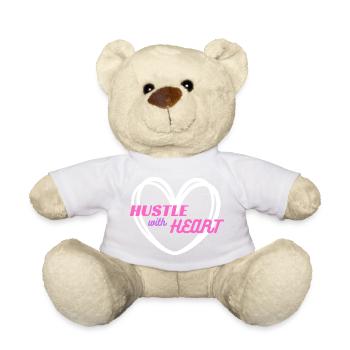 Hustle with Heart (pink) - Teddy - Weiß - Vorne