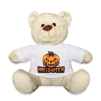 Spooky Pumpkin Halloween Design - Teddy Bear - white - Front