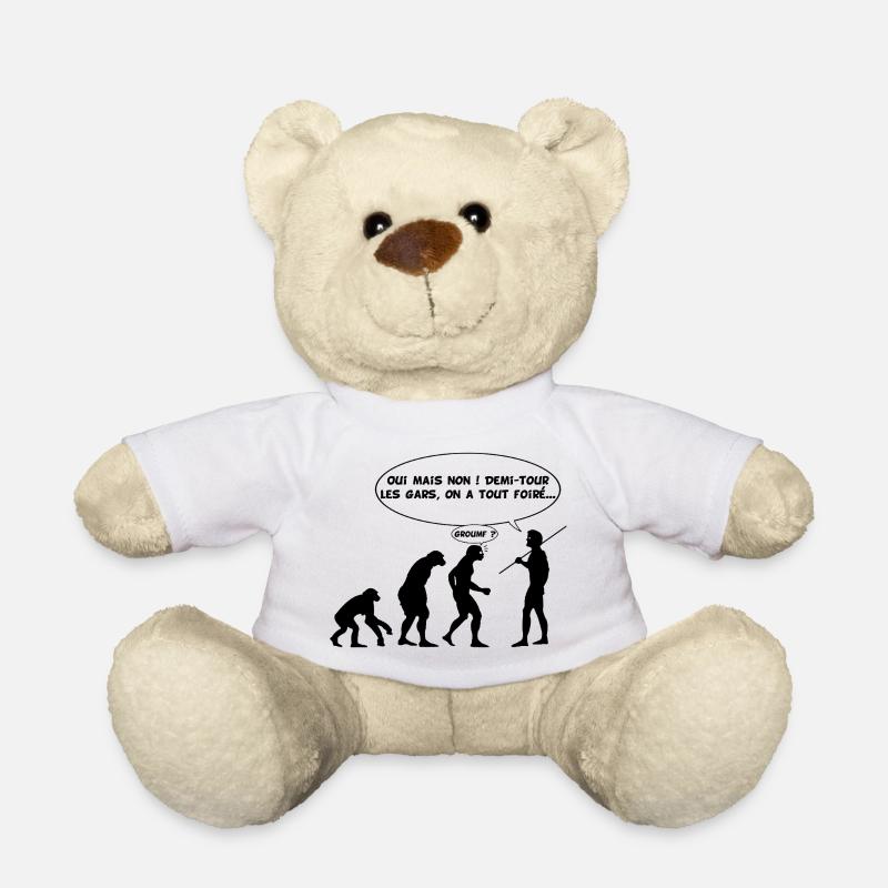 Evolution error (black) - Teddy Bear - white