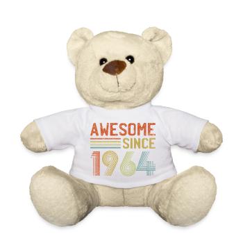 Retro 90s Inspired Typography Design - Teddy Bear - white - Front