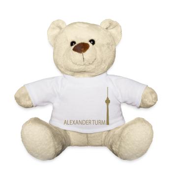Witziger Berliner Fernsehturm Silhouette Parodie - Teddy - Weiß - Vorne